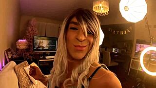 i love riding this bbc after gaping my sissy hole with gemstone buttplug sloppy dee