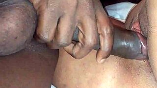 Real Wife Takes Amateur Homemade BBC Interracial Creampie Cuckold