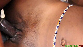 ebony bbw bends for monster black cock doggystyle pounding her fat pussy