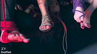 these feet only get wet from kinky bondage games huh??