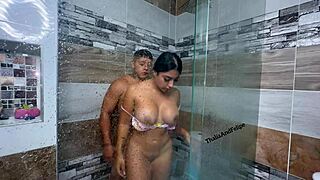 Holy shit latina with huge natural tits fucked hard after pool!