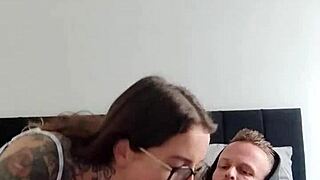 stepsis caught me filming her juicy pussy now she rides my cock rough