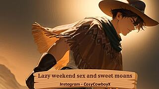 Man, that tender moaning with his muscular body feels so good!