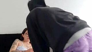 stepsis caught me filming her juicy pussy now she rides my cock rough