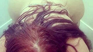 lucky nikki cakes deepthroats dick eats ass on stairs