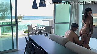 back from beach horny she squirts wildly on bandido's thick cock