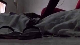 hidden cam catches muscular guy dominating skinny babe during sex