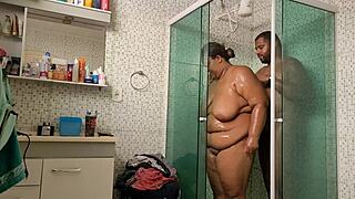 brazilian bbw stepmom fucks stepson and takes massive facials