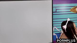 Gamer Girl Slut Rides BBC in Shower for Creampie Win