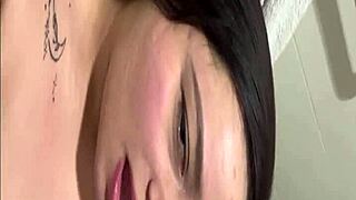 Skinny morena slut bareback fucked in public bathroom