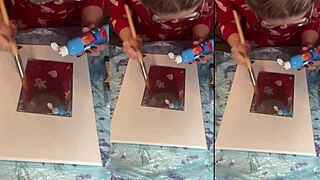 asmr acrylic nails fingering in big glasses mirror... 😍✨