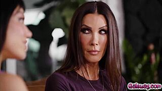 shay sights seduced by puck's skimpy clothes into anal lesbian sex