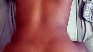 Black girl with a big booty gets naughty on camera