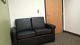 Blonde Carrie B in small tits casting interview session