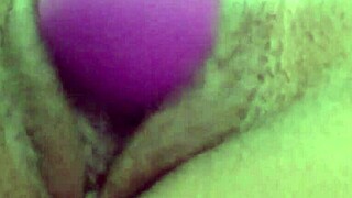 Amateur black girl enjoys masturbation with vibrator close up