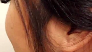 Asian babe sucks big black cock for cum facial 😍