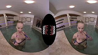 Kayla Green dripping wet in virtual taboo fun. Can't believe how soaked she gets!