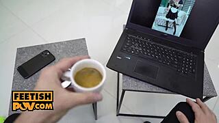 Alina and Tits in POV Foot Fetish Video