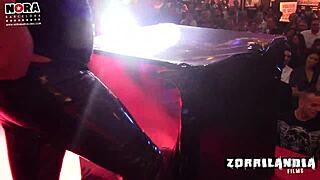 Incubus binds cute girl in tight bondage