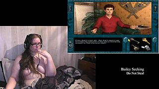 feeling aroused as brunette with big tits plays naked royal tower part 5