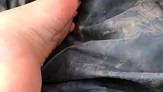 Wow, check my dirty feet in nylon for your footjob fetish!