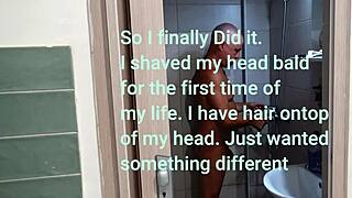 Enjoying a relaxing shower while hairless 😊