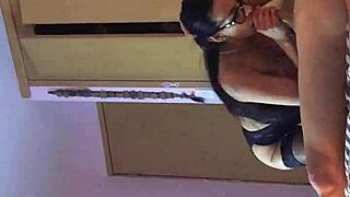 latina friend rides and squirts creampie on camera