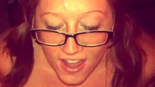 Watch Mandi, the insatiable cum slut, fingering herself wildly while sucking cock and squirting everywhere!