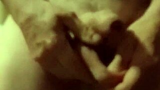 watch me give a handjob while stretching that scrotum, feels so good doesn't it?