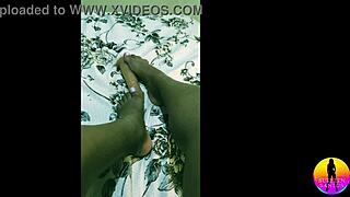 In this trailer, a fit latina brunette masturbates with foot therapy until she cums.