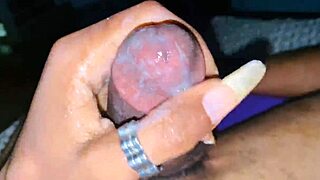 I am creaming my cock with this masturbation session