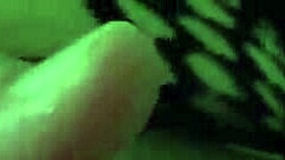 asian milf preparing for fuck in black stockings, masturbating with wet tits