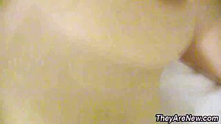 Amateur teen gets hot cum load