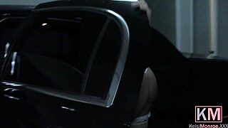 kelsi monroe undresses and fingers her ass in limo solo striptease 😏 horny tits ripped clothes