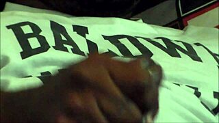 fat black cock cumming in slow motion detailed view