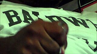 fat black cock cumming in slow motion detailed view