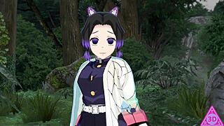 Shinobu and mitsuri engage in futanari hentai sex