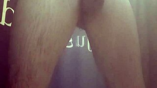 A girl bathes solo in the shower