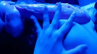 Violet takes that huge dildo deep!