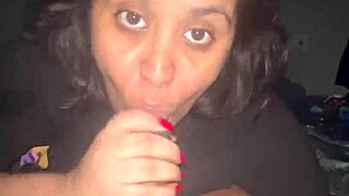 Veronica enjoys sucking big black cock