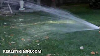 big naturals seduce in wet pool blowjob