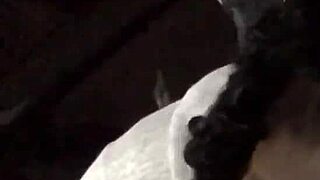 ebony milf gets dick wet by the water at night