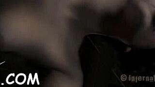 Honey in latex suit gets punished with toys and costumes