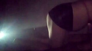 No light, so I talked to my neighbor out of fear and rode his dick to relax nicely.