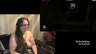 Naked Outlast Playthrough Part 5: Tattoos, Piercings, and Natural Tits on Display.