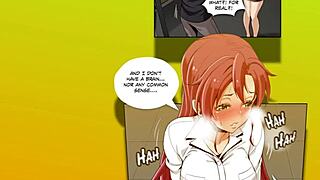 Boss dominates office slut on desk and near window