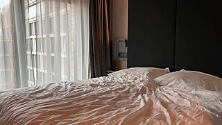 She sneaked me into her room for Netflix, but ended up with rough brunette action.