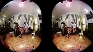 Best friends explore VR together in high definition