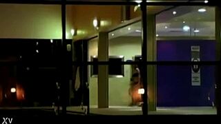 Blonde girl in sexy bikini enjoys a hassle-free night