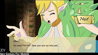 elf slave bound in bondage game